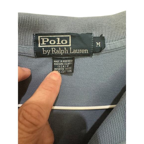 Polo by Ralph Lauren Men's Blue 100%Cotton Short Sleeves Polo Shirt Size Medium - Picture 2 of 3